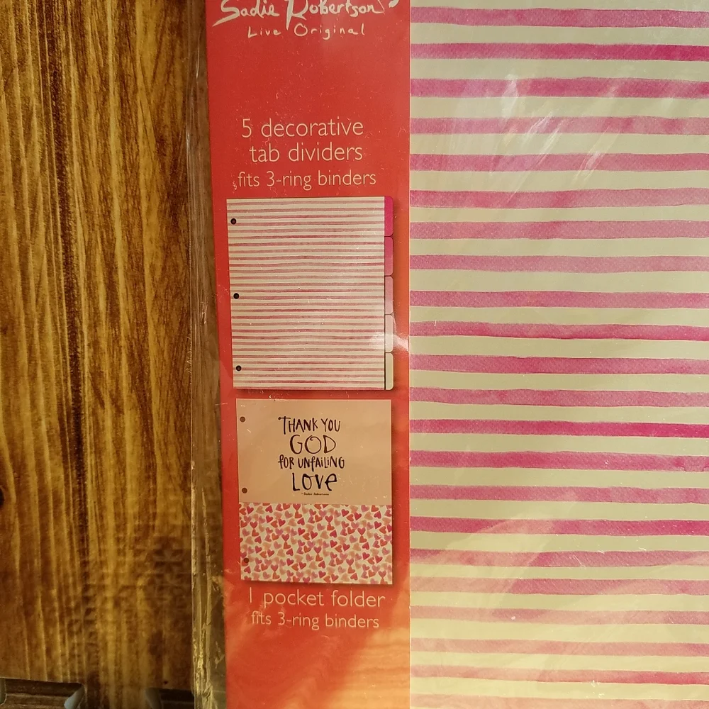 Dayspring Sadie Robertson Huff Pink Notebook Tab Dividers Set Live Original LO